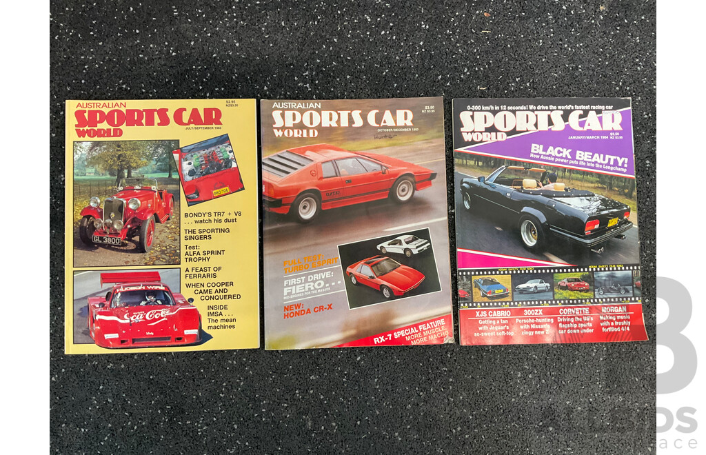 Collection of 25 Vintage SPORTS CAR Magazines (1983-1990) and 3 Vinage 1987 Classic & Old CAR Enthusiast
