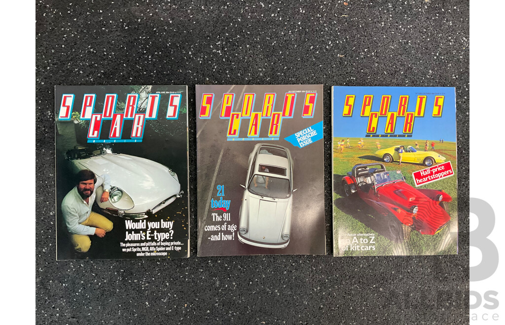 Collection of 25 Vintage SPORTS CAR Magazines (1983-1990) and 3 Vinage 1987 Classic & Old CAR Enthusiast