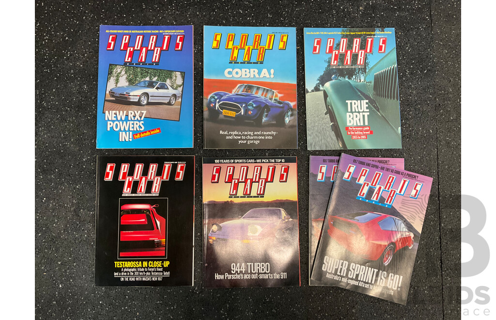 Collection of 25 Vintage SPORTS CAR Magazines (1983-1990) and 3 Vinage 1987 Classic & Old CAR Enthusiast