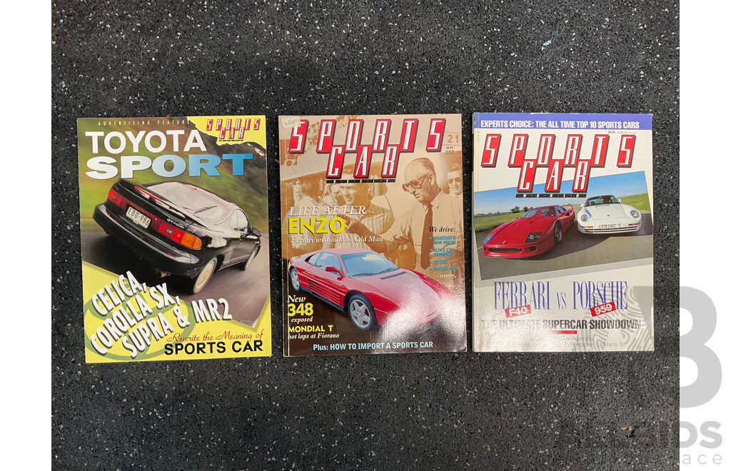 Collection of 25 Vintage SPORTS CAR Magazines (1983-1990) and 3 Vinage 1987 Classic & Old CAR Enthusiast