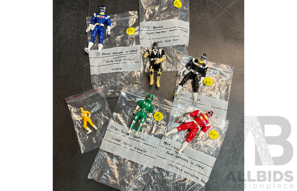 Vintage Collection of Action Figure Included YU GI OH, A.T.O.M.5, WWE, Power Ranger & More