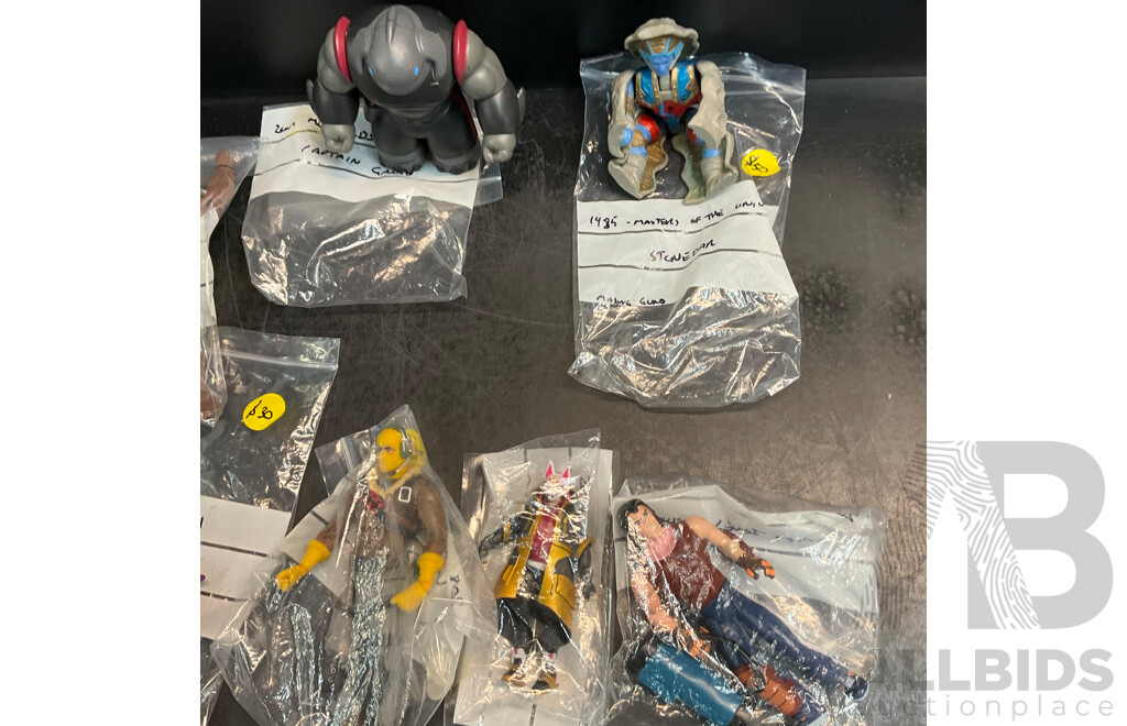 Vintage Collection of Action Figure Included YU GI OH, A.T.O.M.5, WWE, Power Ranger & More