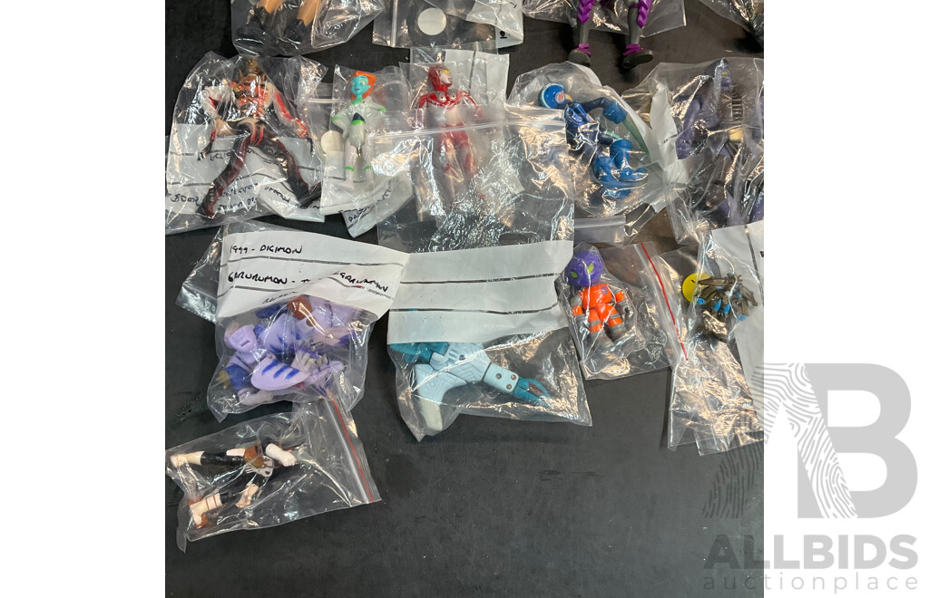 Vintage Collection of Action Figure Included YU GI OH, A.T.O.M.5, WWE, Power Ranger & More