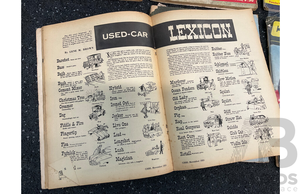 Collection of 11 Vintage Magazines,  Including CARS Today (1954-56) and WHEELS (1654,1957)