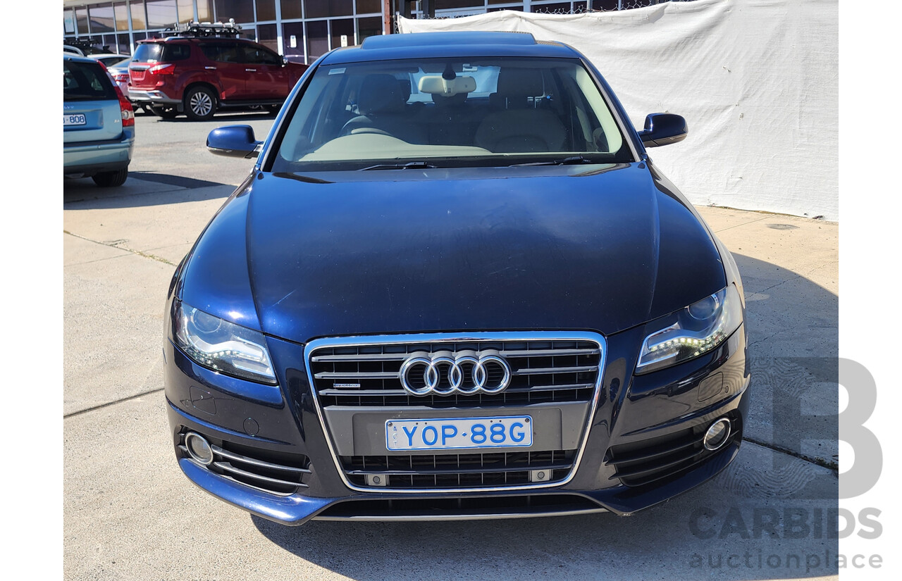 2/2012 Audi A4 2.0 TFSI Quattro B8 (8K) MY12 4d Sedan Blue 2.0L