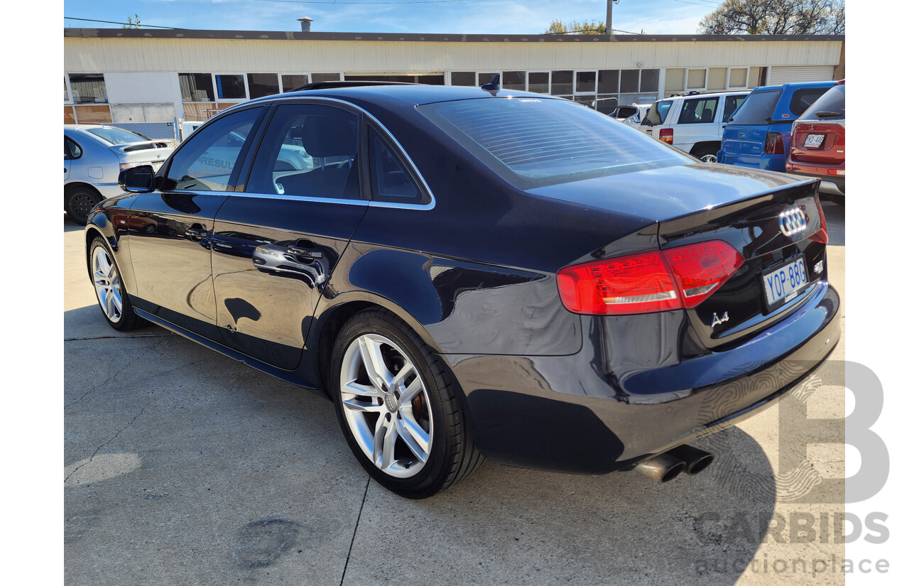 2/2012 Audi A4 2.0 TFSI Quattro B8 (8K) MY12 4d Sedan Blue 2.0L