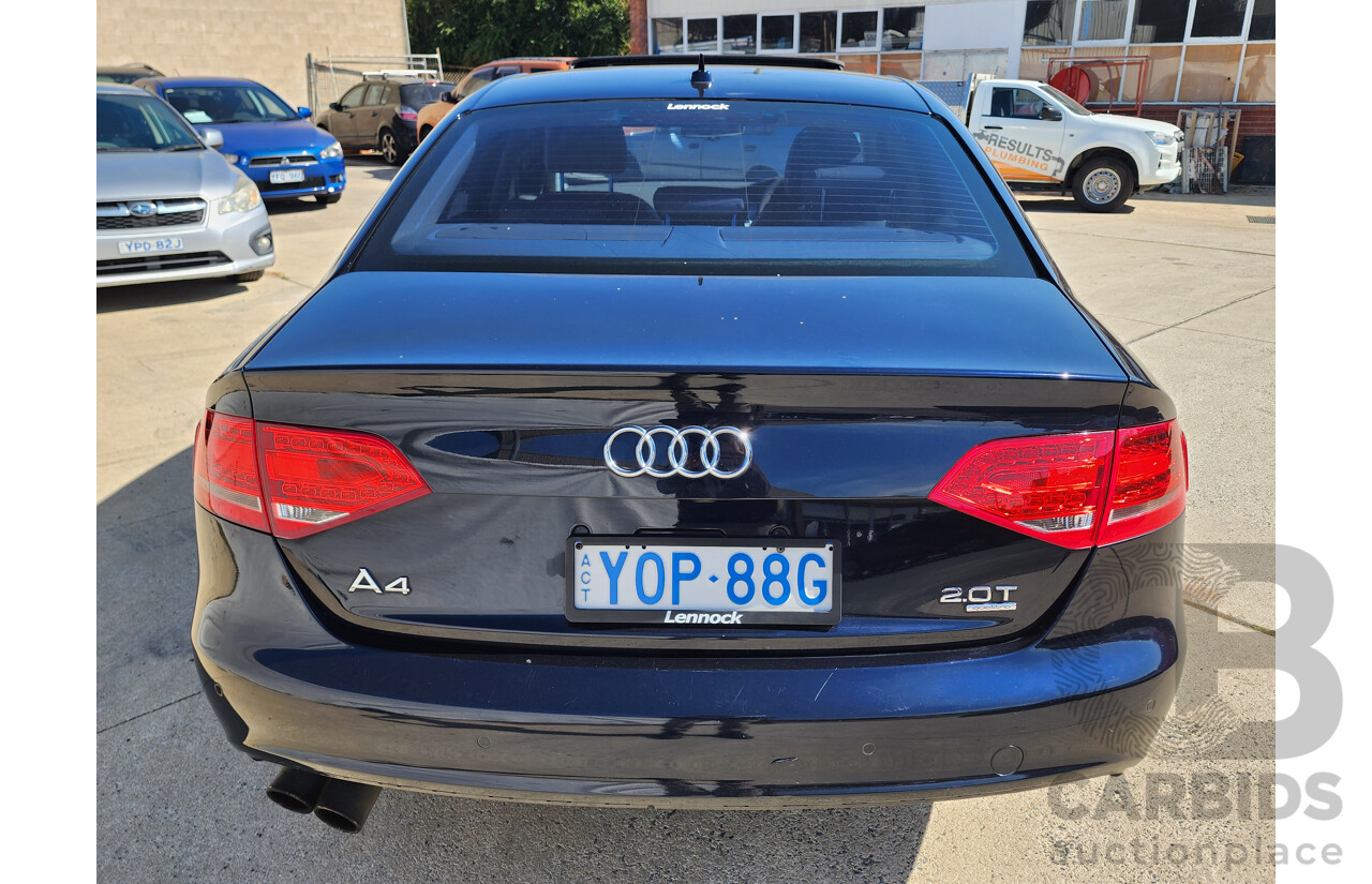 2/2012 Audi A4 2.0 TFSI Quattro B8 (8K) MY12 4d Sedan Blue 2.0L