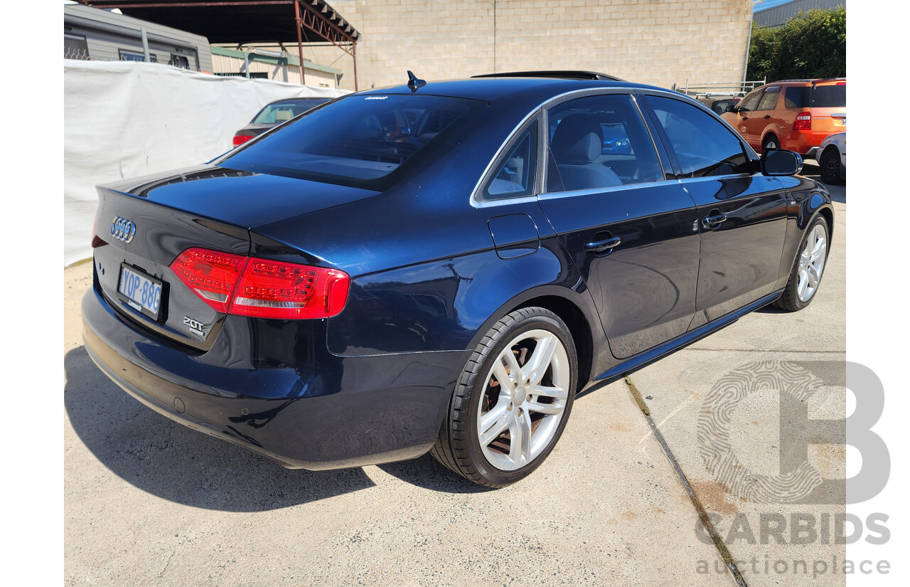 2/2012 Audi A4 2.0 TFSI Quattro B8 (8K) MY12 4d Sedan Blue 2.0L