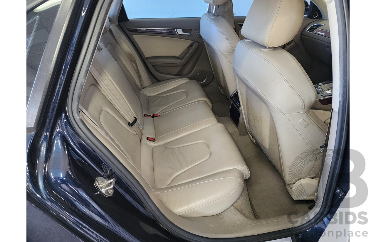 2/2012 Audi A4 2.0 TFSI Quattro B8 (8K) MY12 4d Sedan Blue 2.0L