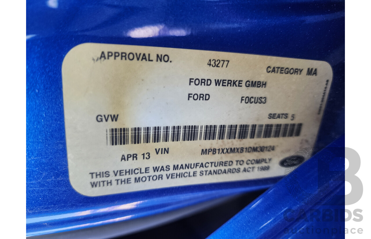 4/2013 Ford Focus Trend LW MK2 5d Hatchback Blue 2.0L