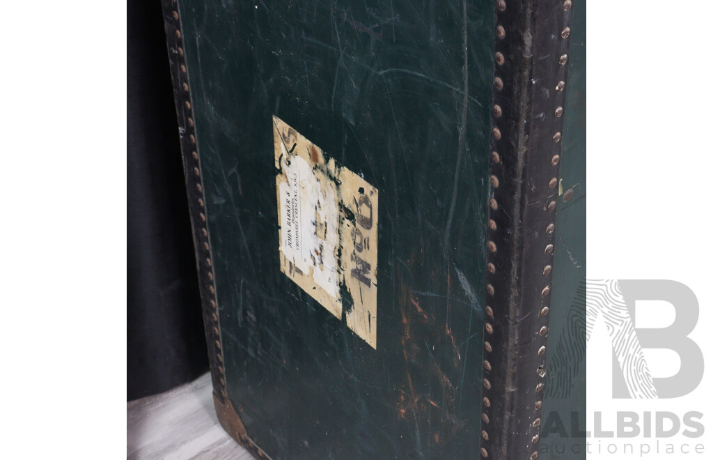 Vintage Canvas Bound Royalrobe Wardrobe Trunk by Seward Trunk & Bag Company
