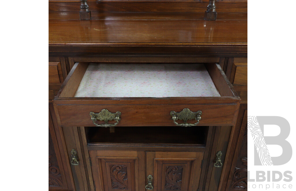 Edwardian Pine Mirror Back Sideboard