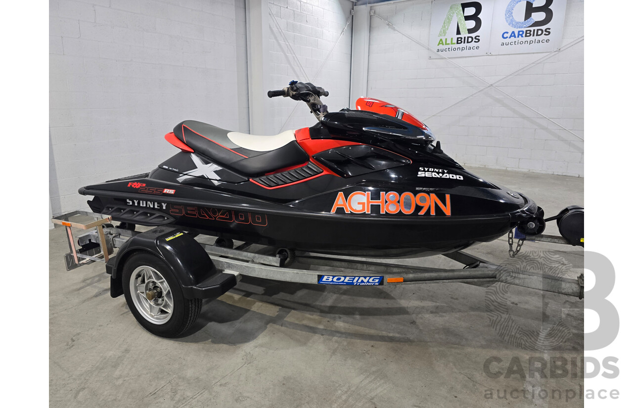 2011 Seadoo RXP-X 255 RS Personal Watercraft Dragon Red/ Black Supercharged 1494cc - On Trailer