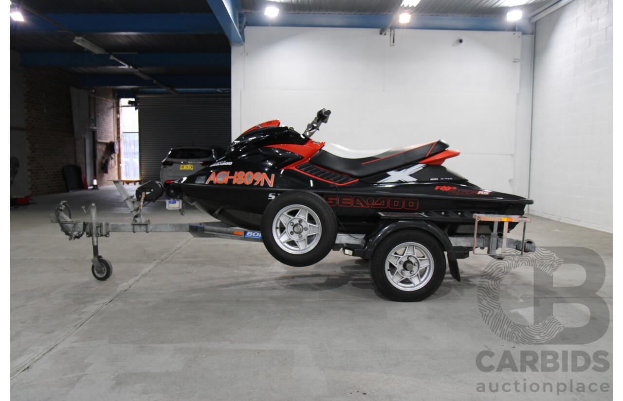 2011 Seadoo RXP-X 255 RS Personal Watercraft Dragon Red/ Black Supercharged 1494cc - On Trailer