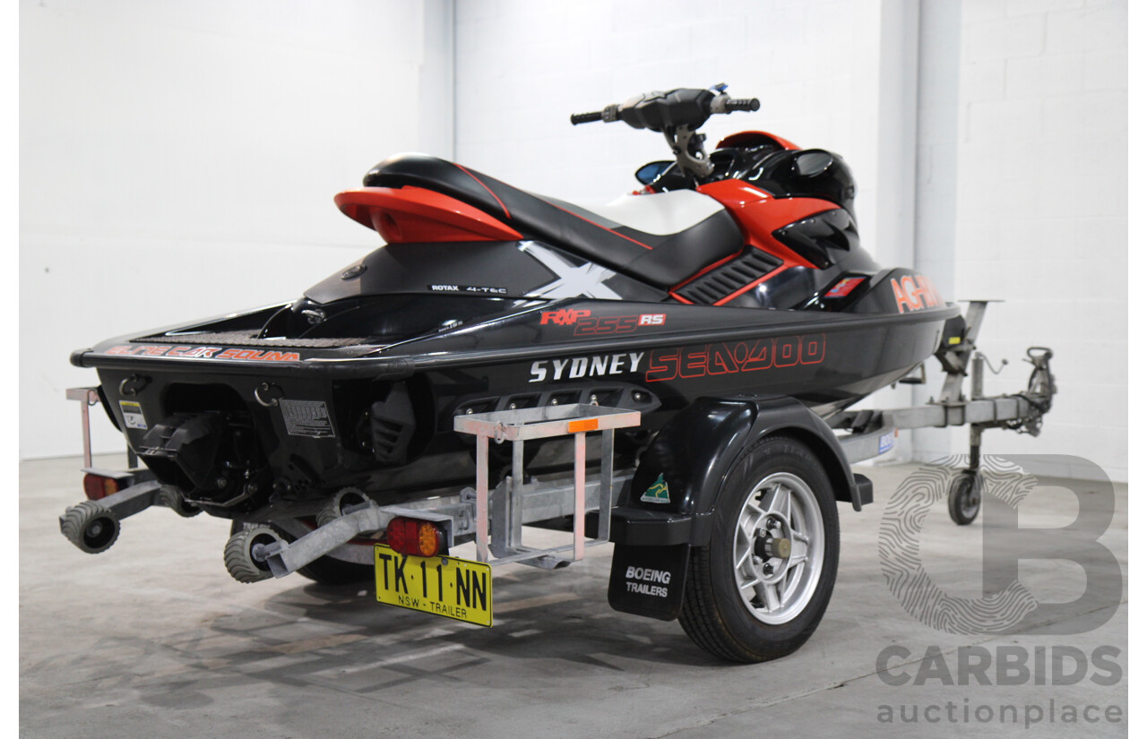 2011 Seadoo RXP-X 255 RS Personal Watercraft Dragon Red/ Black Supercharged 1494cc - On Trailer