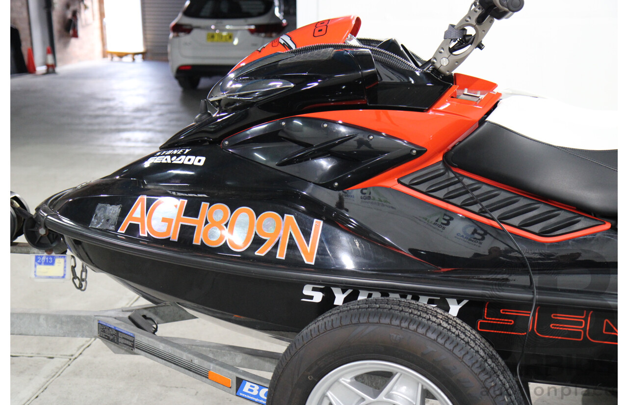 2011 Seadoo RXP-X 255 RS Personal Watercraft Dragon Red/ Black Supercharged 1494cc - On Trailer