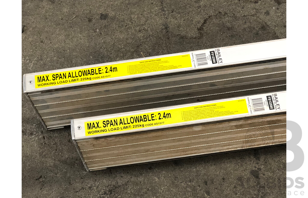 Bailey Four Meter Aluminium Planks - Lot of Two