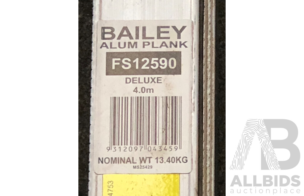 Bailey Four Meter Aluminium Planks - Lot of Two