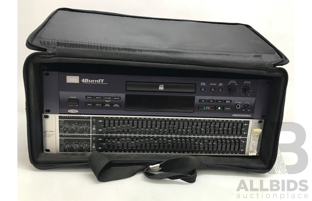BurnIT Compact Disc Recorder and Behringer Ultra-Graph Pro Equaliser with Carry Bag