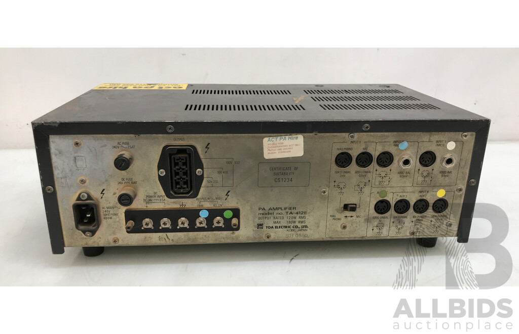 TOA (TA-412E) PA Amplifier