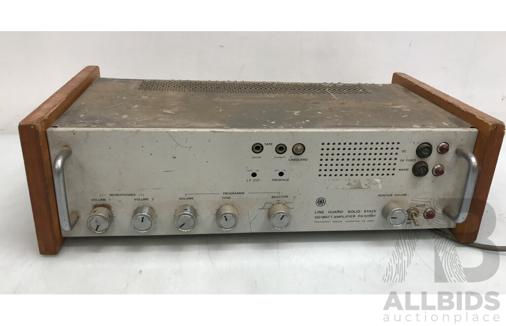 Vintage AWA Line Guard Solid-State 100W Amplifier