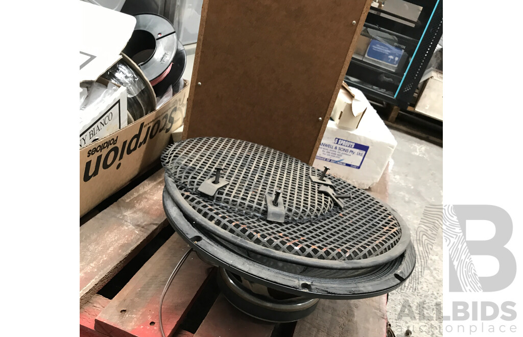 Bulk Lot of Assorted AV Equipment and Supplies Including RCA Leads, Cables, Speakers, and More