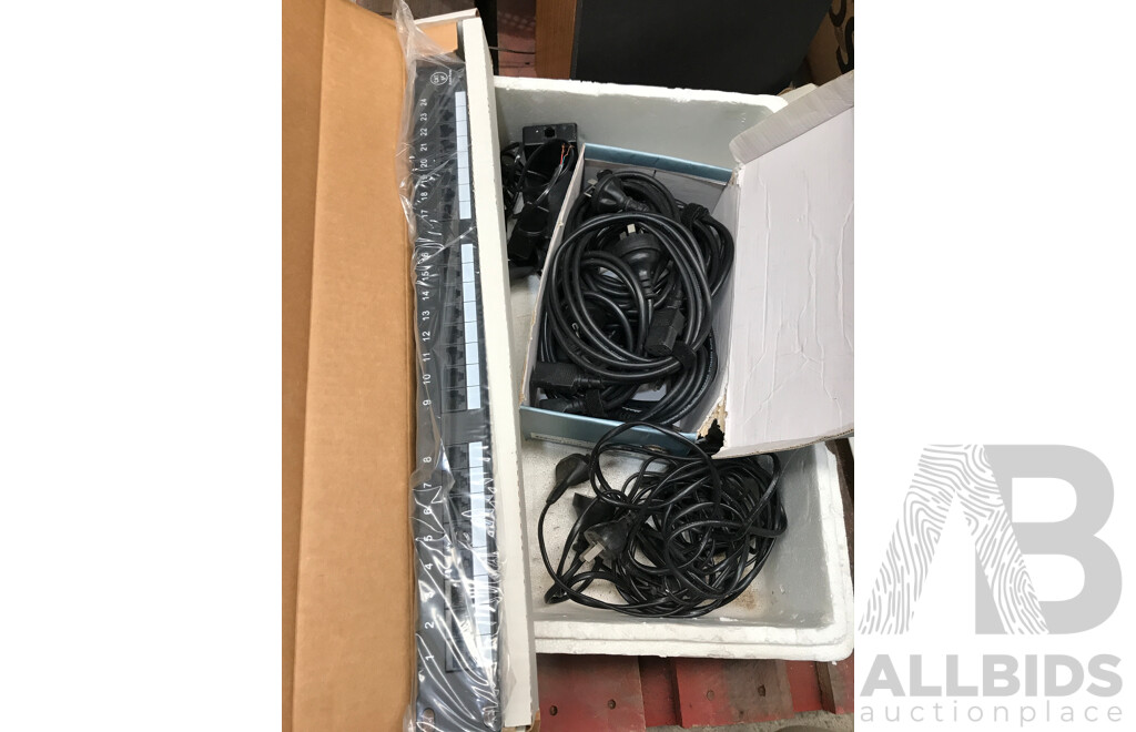 Bulk Lot of Assorted AV Equipment and Supplies Including RCA Leads, Cables, Speakers, and More