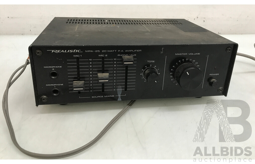 Vintage Realistic (MPA-25) 20W Audio Amplifier