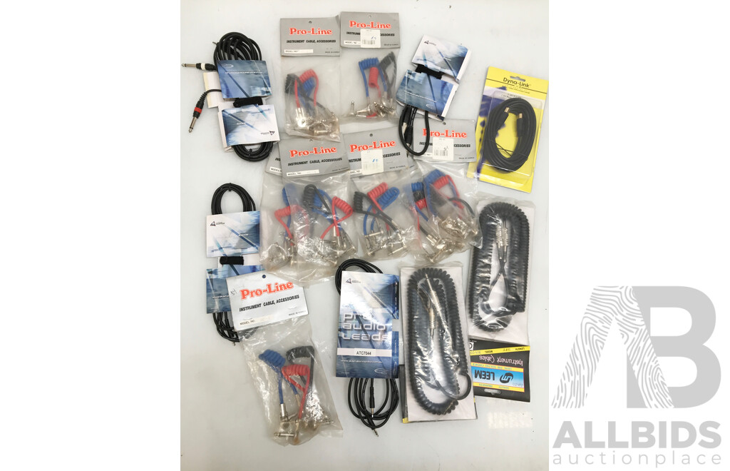 Australian Monitor, Pro-Line, and Dyna-Link Assorted Cables