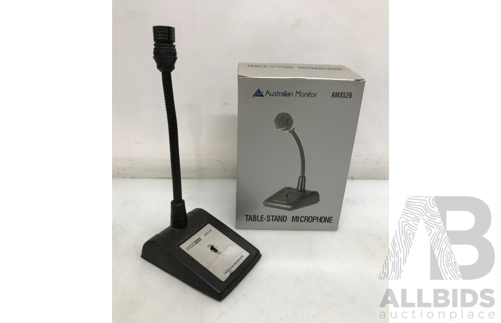 Australian Monitor (AMX526) Table-Stand Microphone - Lot of 2