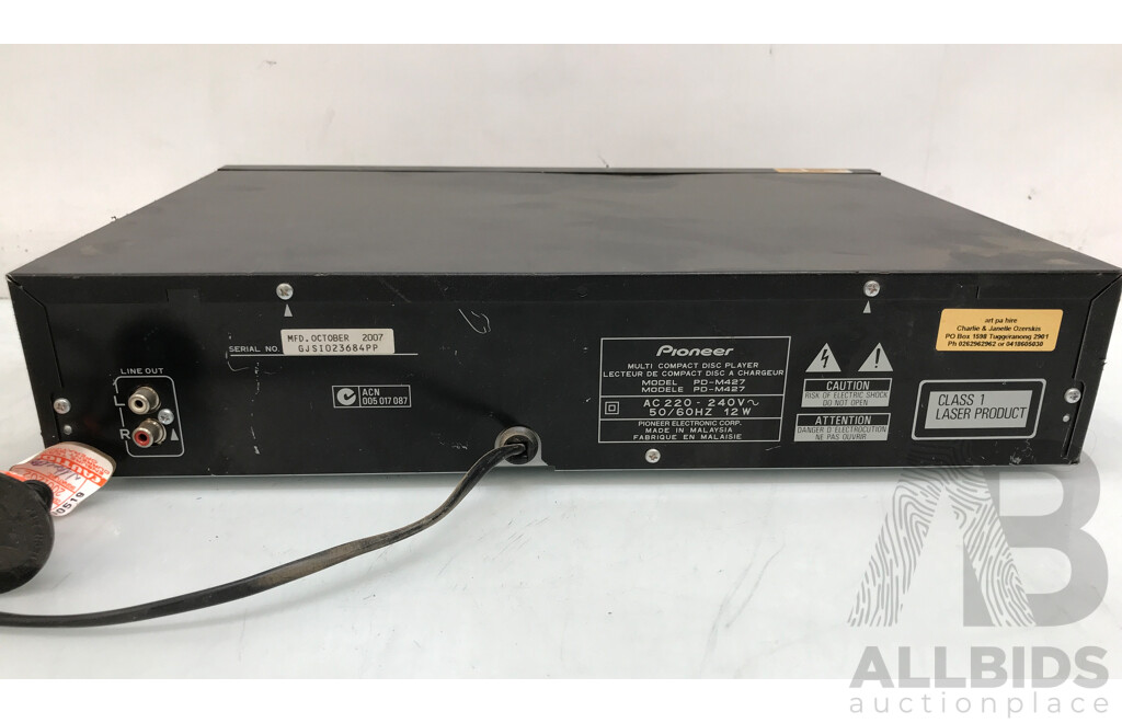 Pioneer (PD-M427) Multi-Compact Disc Player