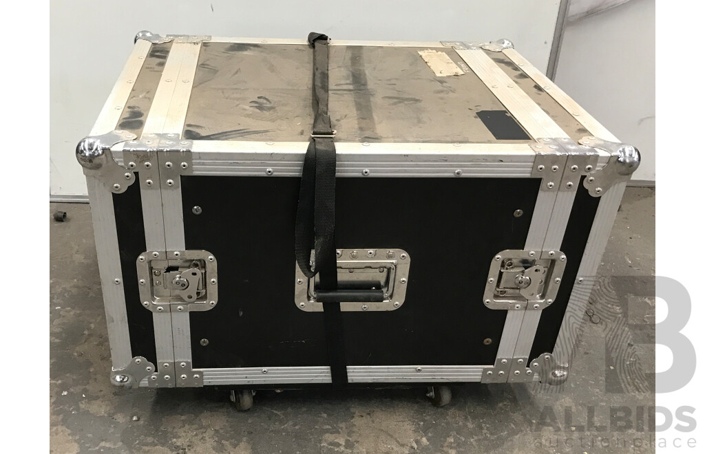 Australian Monitor MiPro, and TOA Channel Amplifiers and Receiver in Wheeled Road Case