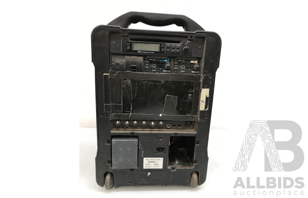 MiPro Portable Wireless PA System with CD Player and Microphone