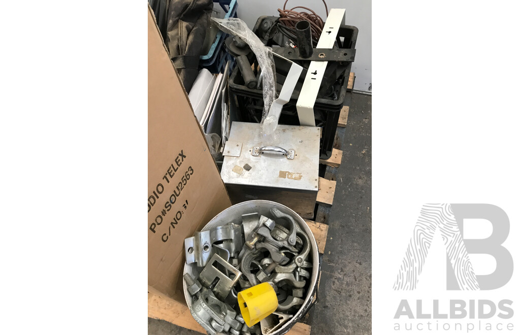 Bulk Lot of PA Equipment - Cases, Cables, and Tripods