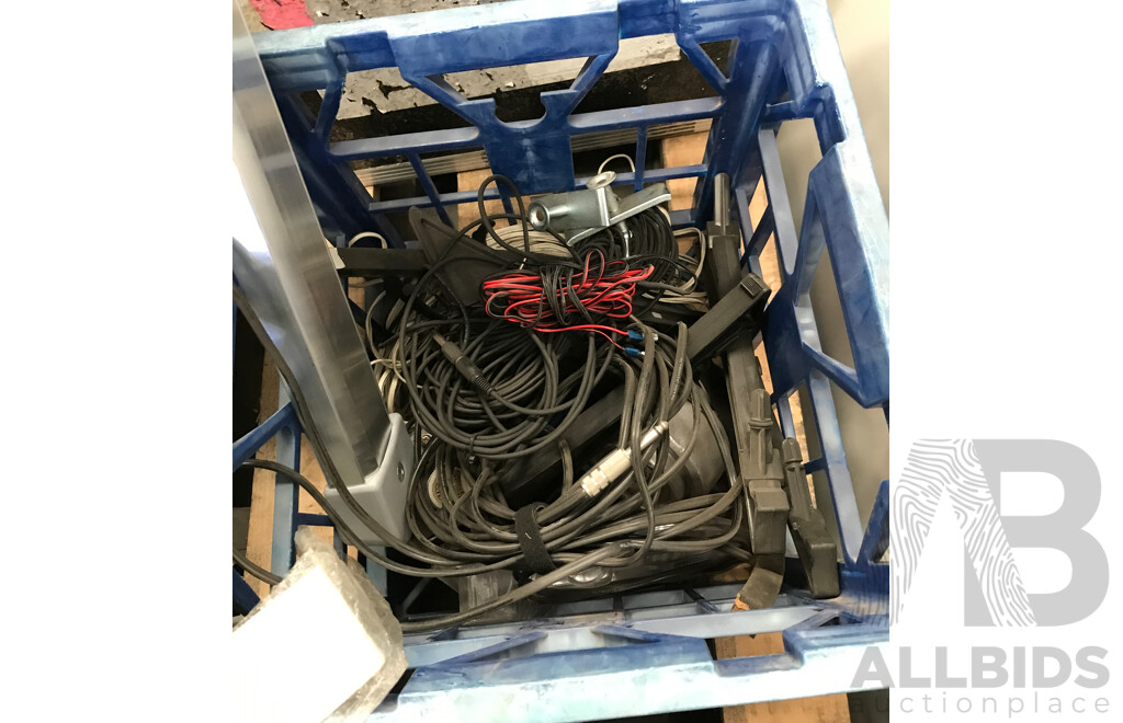 Bulk Lot of PA Equipment - Cases, Cables, and Tripods