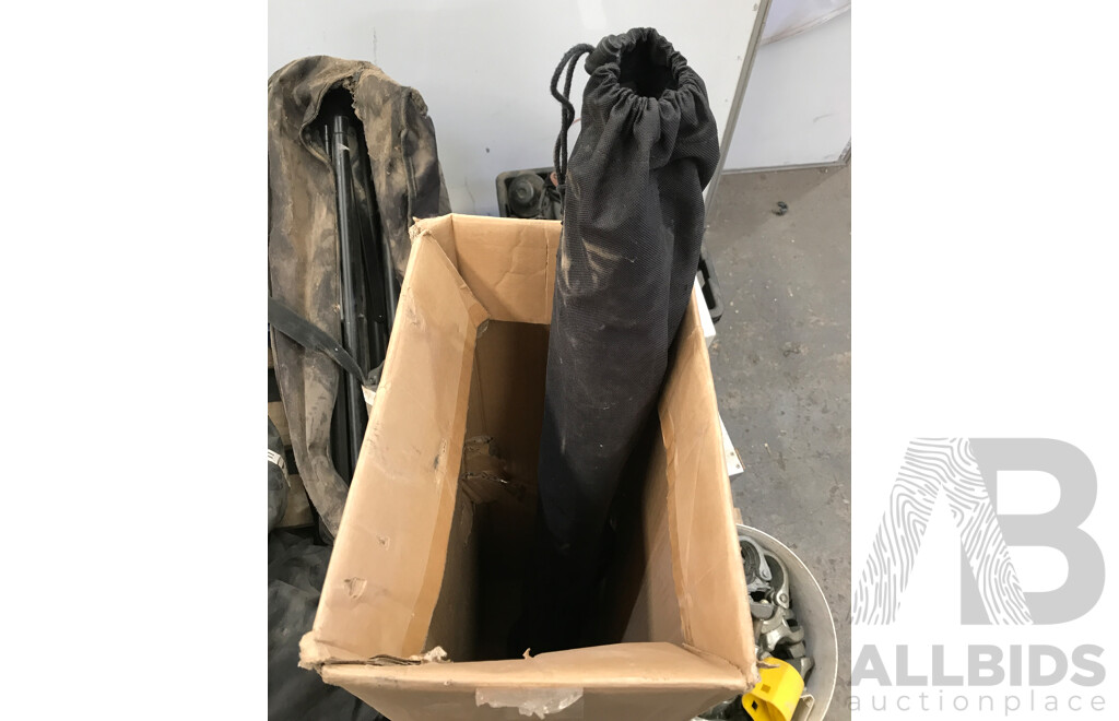 Bulk Lot of PA Equipment - Cases, Cables, and Tripods