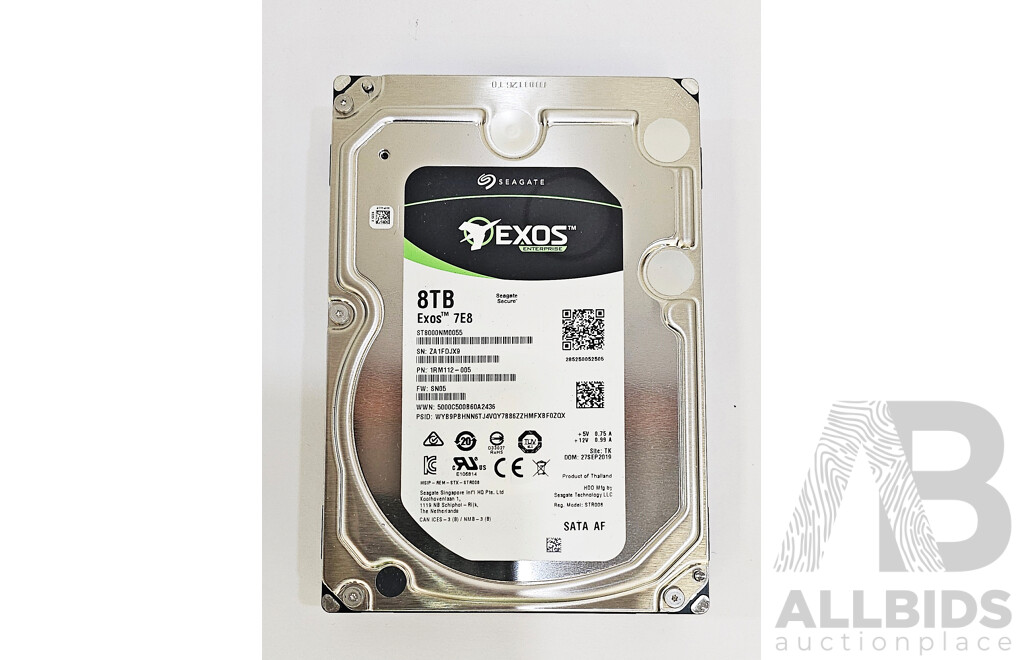 Seagate (ST8000NM0055) Exos 8TB SATA 3.5-Inch Hard Drive
