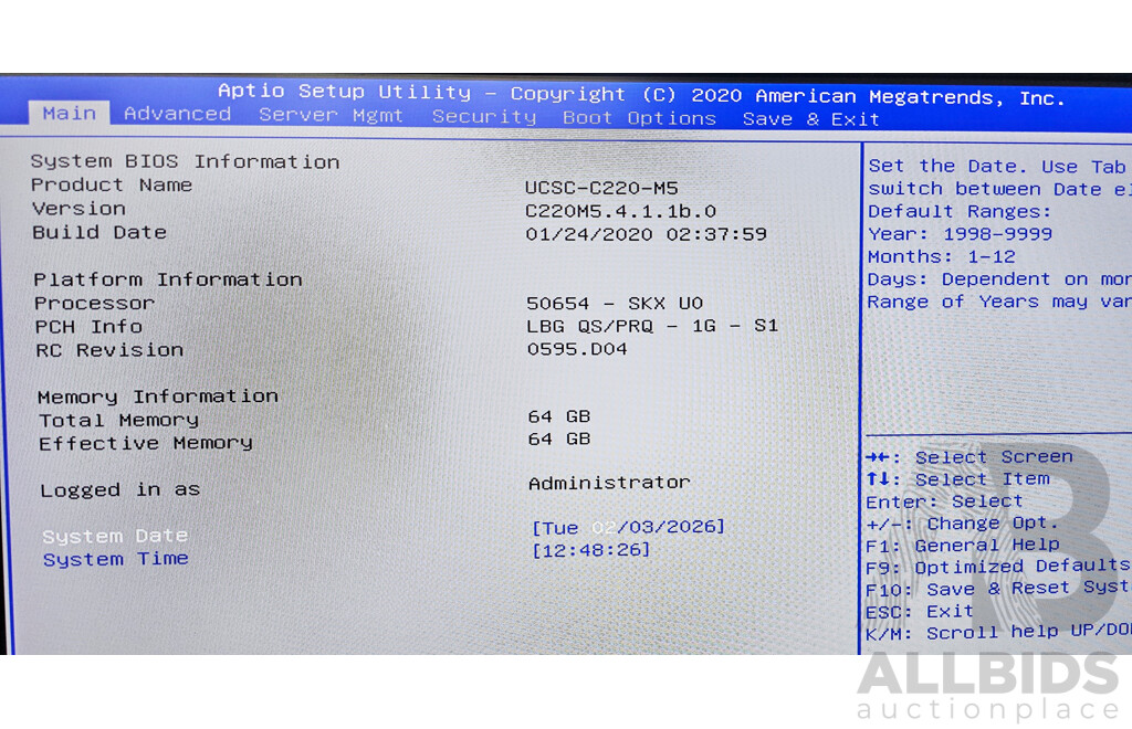 Cisco UCS C220 M5 Dual Intel Xeon SILVER (4114 ) 2.20GHz-3.00GHz 10-Core CPU 1RU Server W/ 64GB RAM DDR4