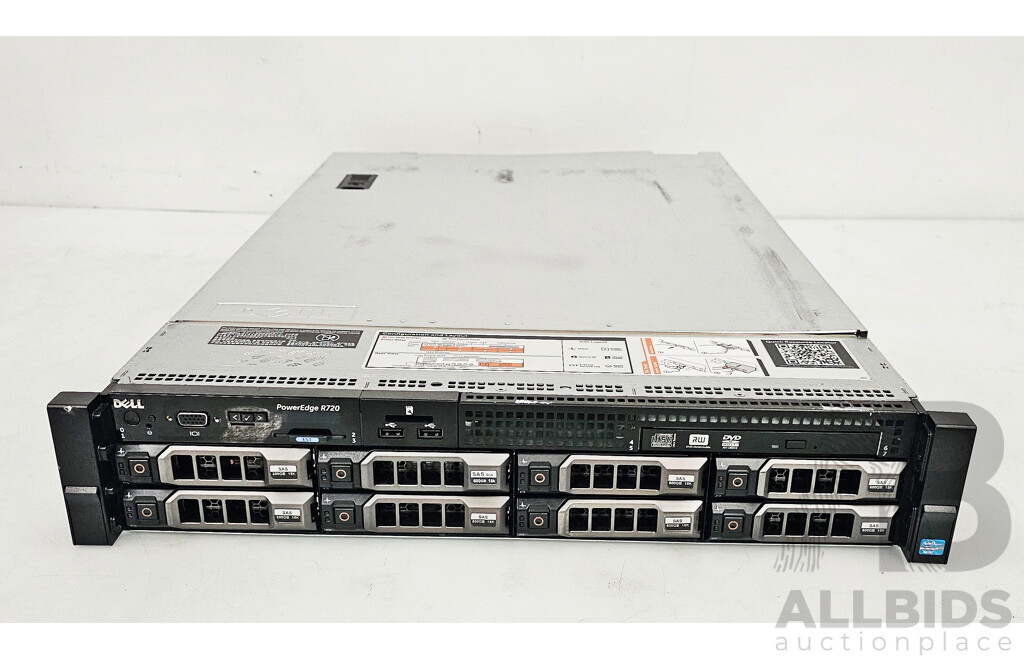 Dell PowerEdge R720 Dual Intel Xeon (E5-2640 V2) 2.00GHz-2.50GHz 8-Core CPU 2RU Server W/ 256GB DDR3