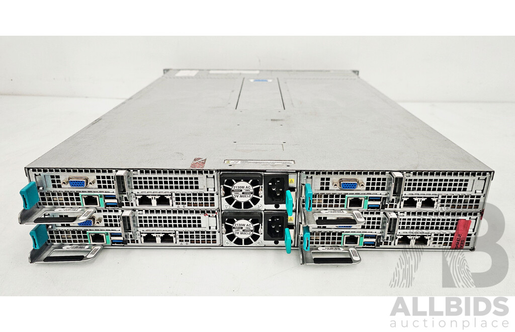 Intel (H2224XXLR3) Server Chassis W/ 4x Dual Intel Xeon GOLD (6138) 2.10GHz-3.00GHz 8-Core CPU 1RU Server W/ Total 768GB DDR4