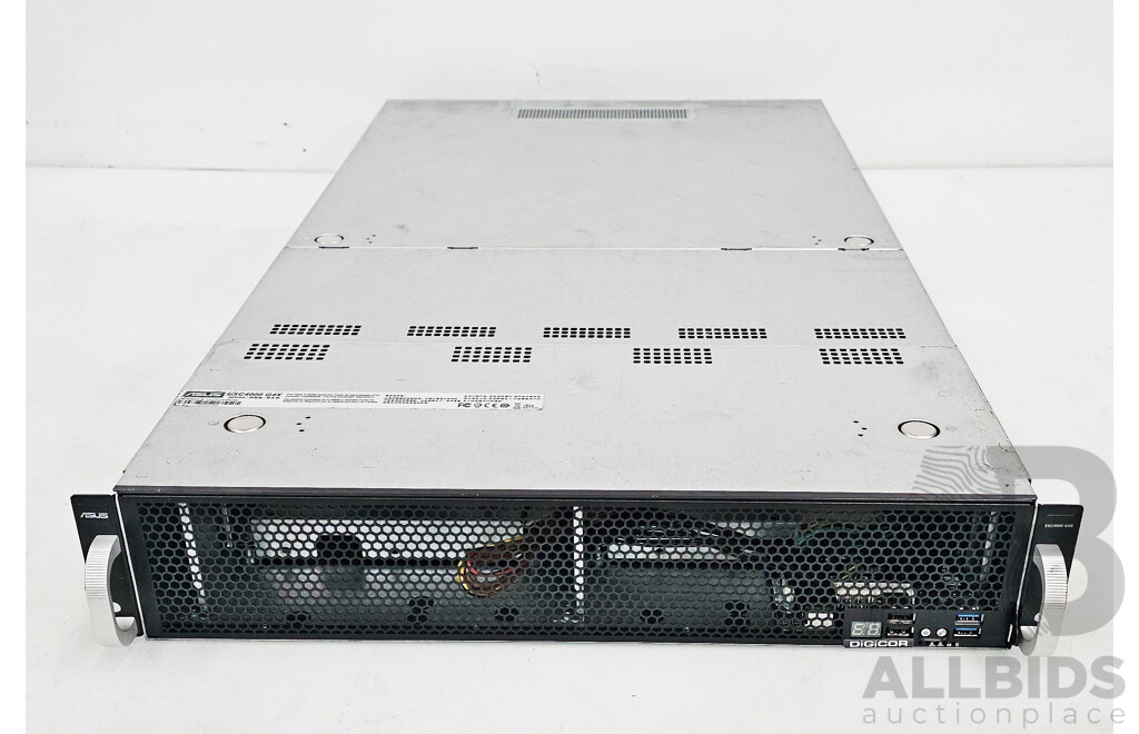 Asus (ESC4000 G4X) Dual Intel Xeon GOLD (5220R) 2.20GHz-4.00GHz 24-Core CPU 2RU Server W/ 512GB DDR4 & 3x Nvidia A100 80GB Tensor Core Graphics Cards