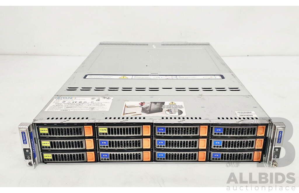 Nutanix (NXS2U2NL12G600) 2-Slot Multi-Node W/ 2 X Supermicro (X11DPT-B-G7-NI22) Nodes