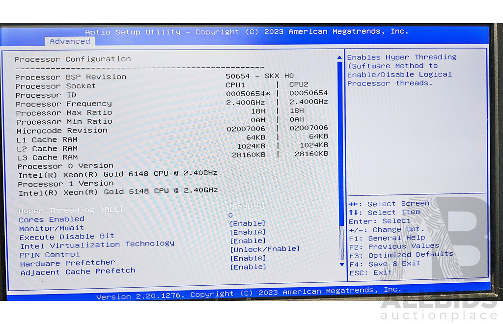 Nutanix (NXS2U1NL12G600) Dual Xeon GOLD (6148) 2.40GHz-3.70GHz 20-Core CPU 2RU Server W/ 384GB DDR4
