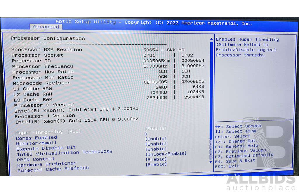 Nutanix (NXS2U1NL12G600) Dual Xeon GOLD (6154) 3.00GHz-3.70GHz 18-Core CPU 2RU Server W/ 128GB DDR4