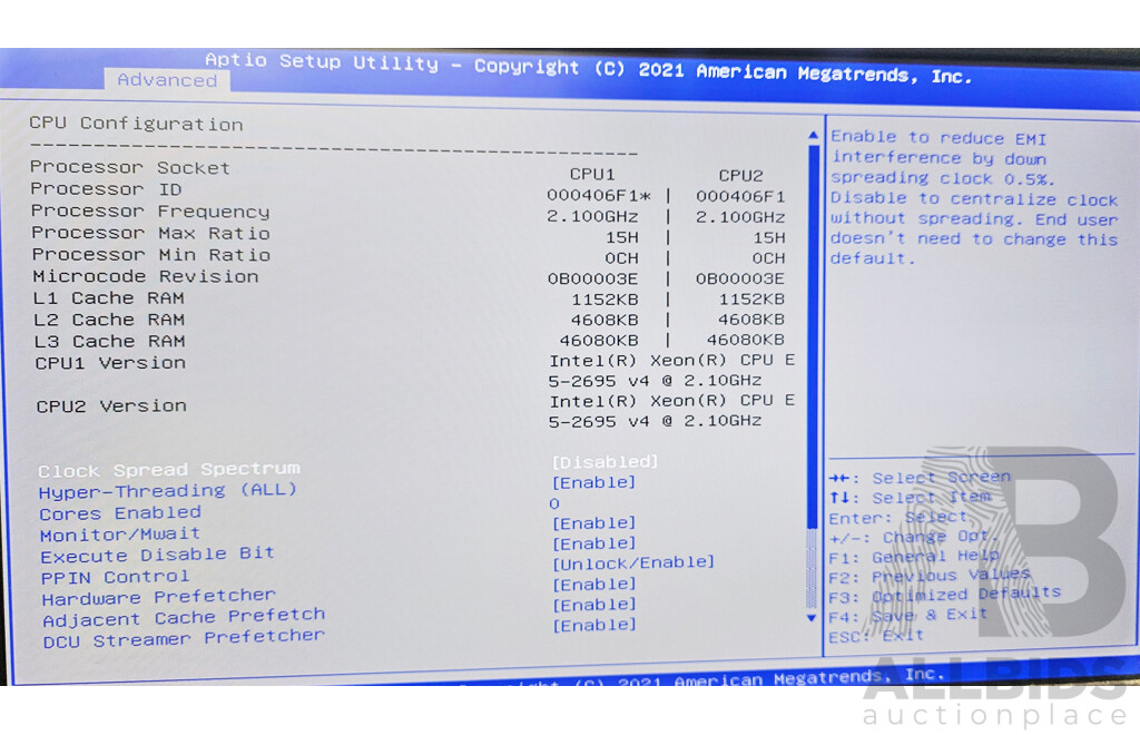 Nutanix (NXS2U1NL12G500) Dual Xeon (E5-2695 V4) 2.10GHz-3.30GHz 18-Core CPU 2RU Server W/ 256GB DDR4