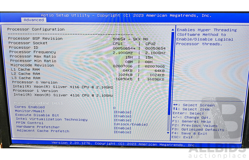 Nutanix (NXS2U2NL12G600) 2RU Dual-Node Server W/ 1x Dual Intel Xeon SILVER (4116) 2.1GHz-3.0GHz 12-Core CPU & 512GB DDR4 RAM Nodes