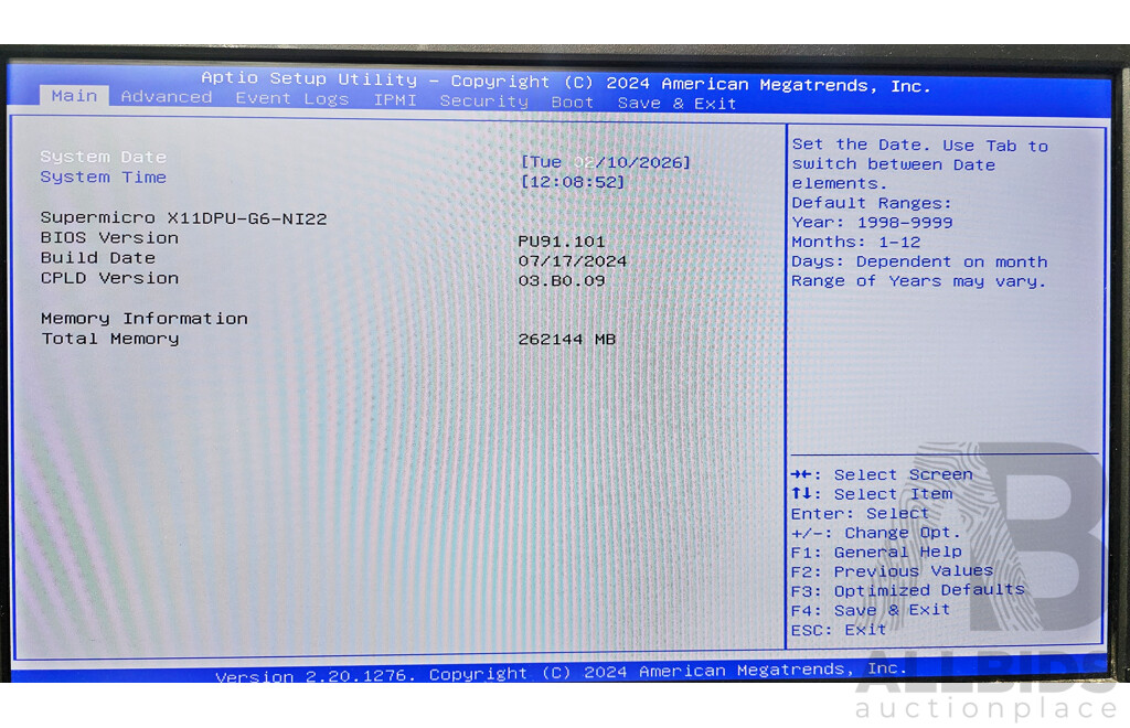 Nutanix (NXS1U1NS10G610) Dual Intel Xeon GOLD (6148) 2.4GHz-3.7GHz 20-Core CPU 1RU Server W/ 256GB