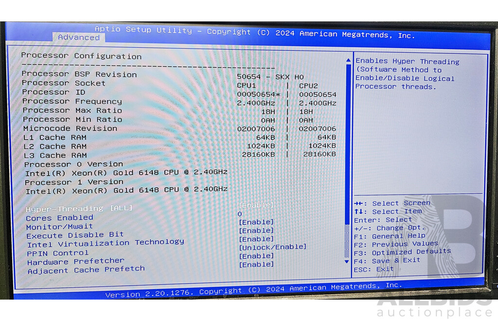 Nutanix (NXS1U1NS10G610) Dual Intel Xeon GOLD (6148) 2.4GHz-3.7GHz 20-Core CPU 1RU Server W/ 256GB