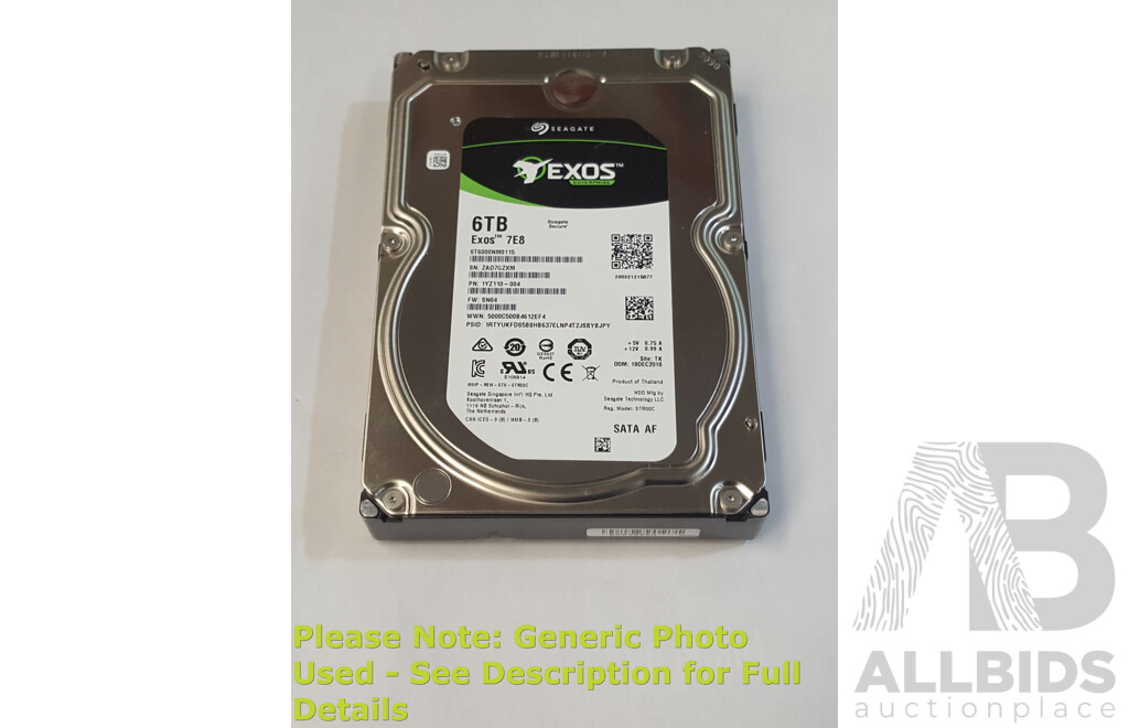 Seagate (ST6000NM0115) Exos 7E8 6TB SATA 3.5-Inch Hard Drive