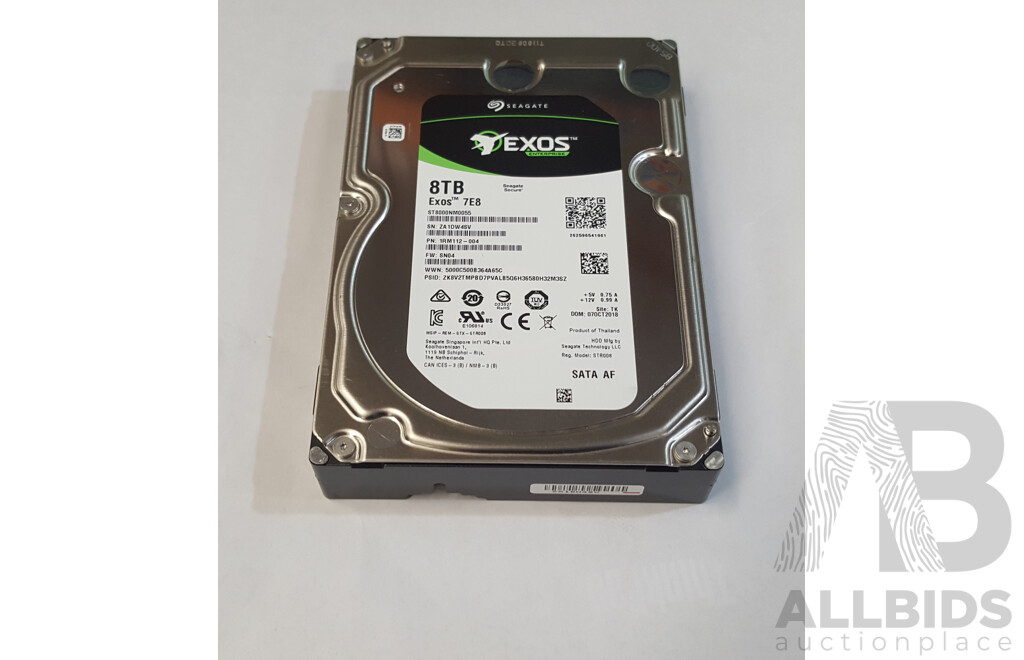 Seagate (ST8000NM0055) Exos 7E8 8TB SATA 3.5-Inch Hard Drive